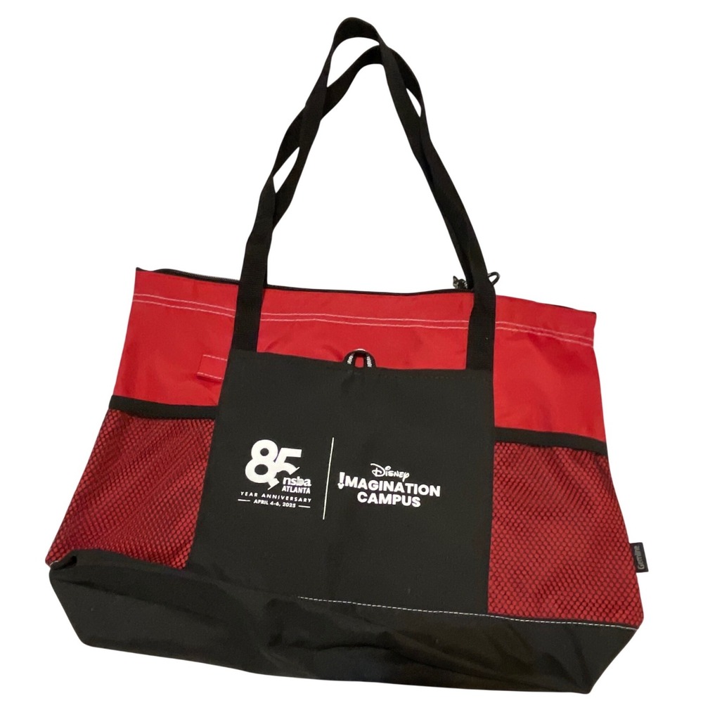 Disney Imagination Campus Gemline Tote NSBA Atlanta 85th Anniversary Red Black‎